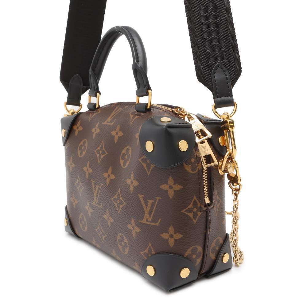 Louis Vuitton Monogram Malle Petite Souple Bag 2way Black